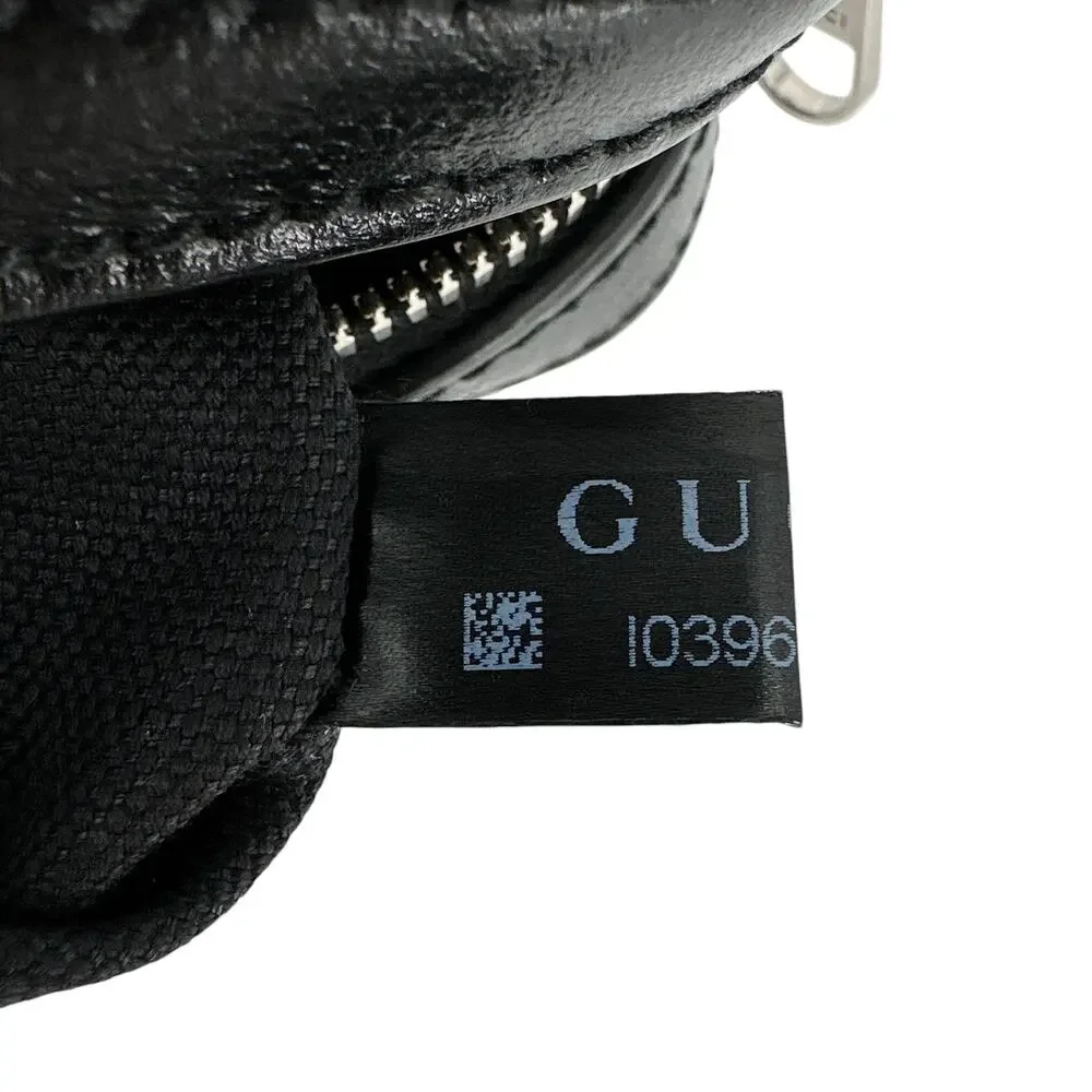 GUCCI GG Supreme Monogram Interlocking G Wrist & Shoulder Bag in Black